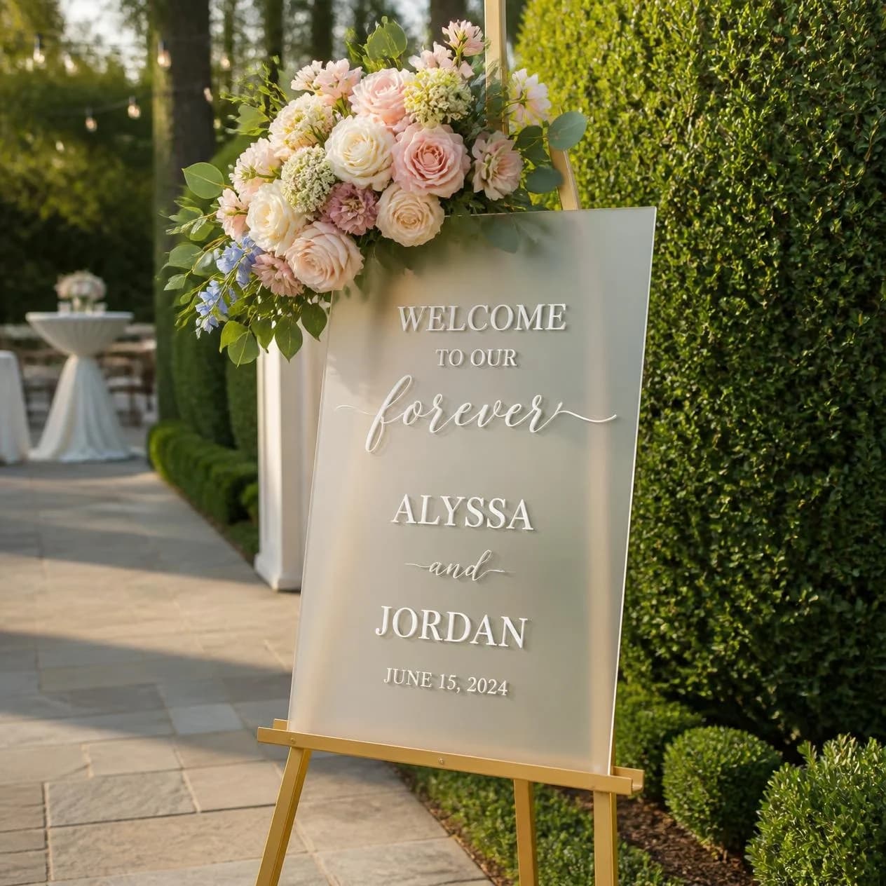 Frosted Acrylic Welcome Sign (24x36")